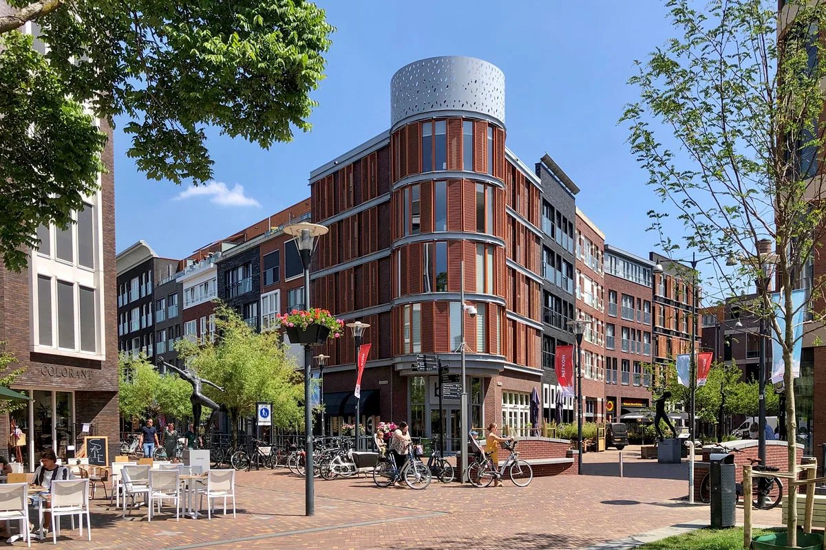 Centrumplan Brouwerspoort in Veenendaal met de gerestaureerde Hollandia Wolfabriek